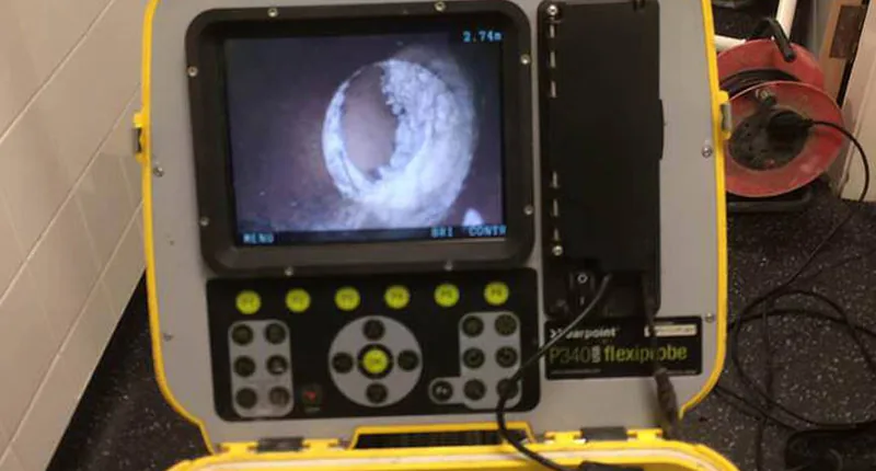 CCTV check after an urgent drain blockage